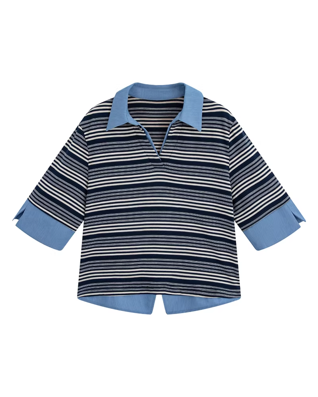 Fake Layerd Border Tops &  Mini Skirt JU0003