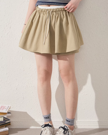 Fake Layerd Border Tops &  Mini Skirt JU0003