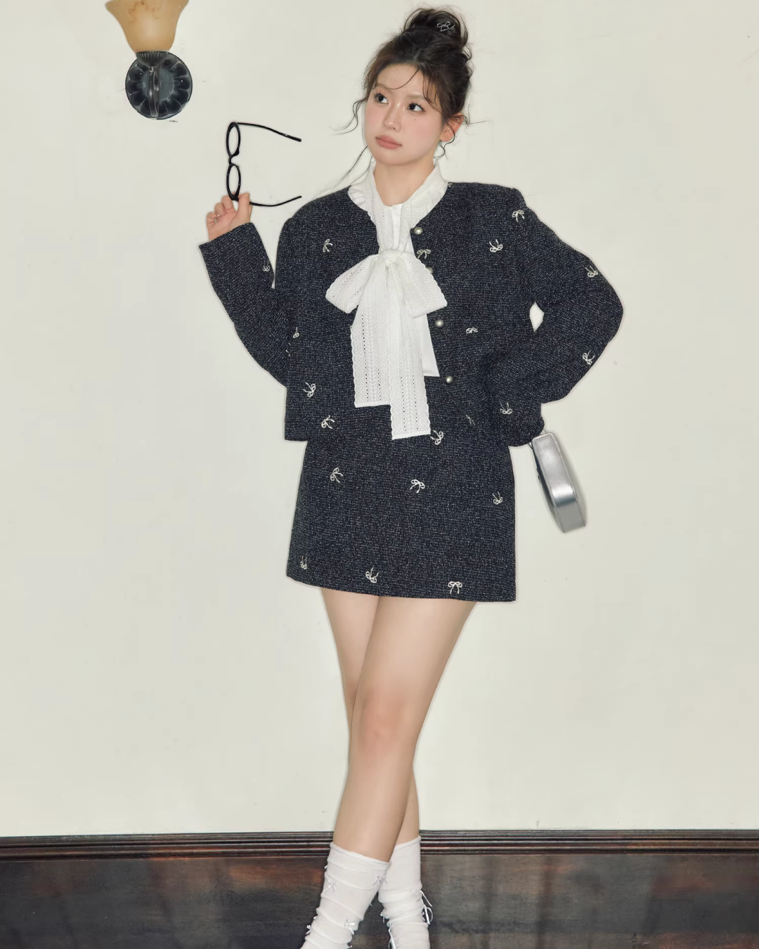 Ribbon Design Matching cloth & White Shirt JU0004