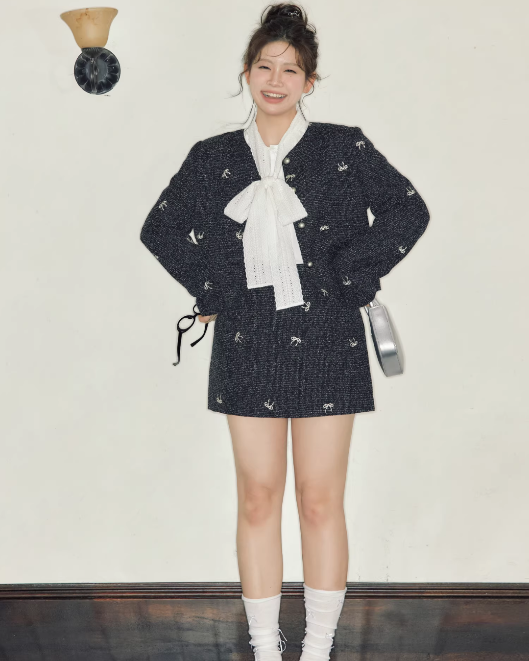 Ribbon Design Matching cloth & White Shirt JU0004