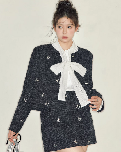 Ribbon Design Matching cloth & White Shirt JU0004