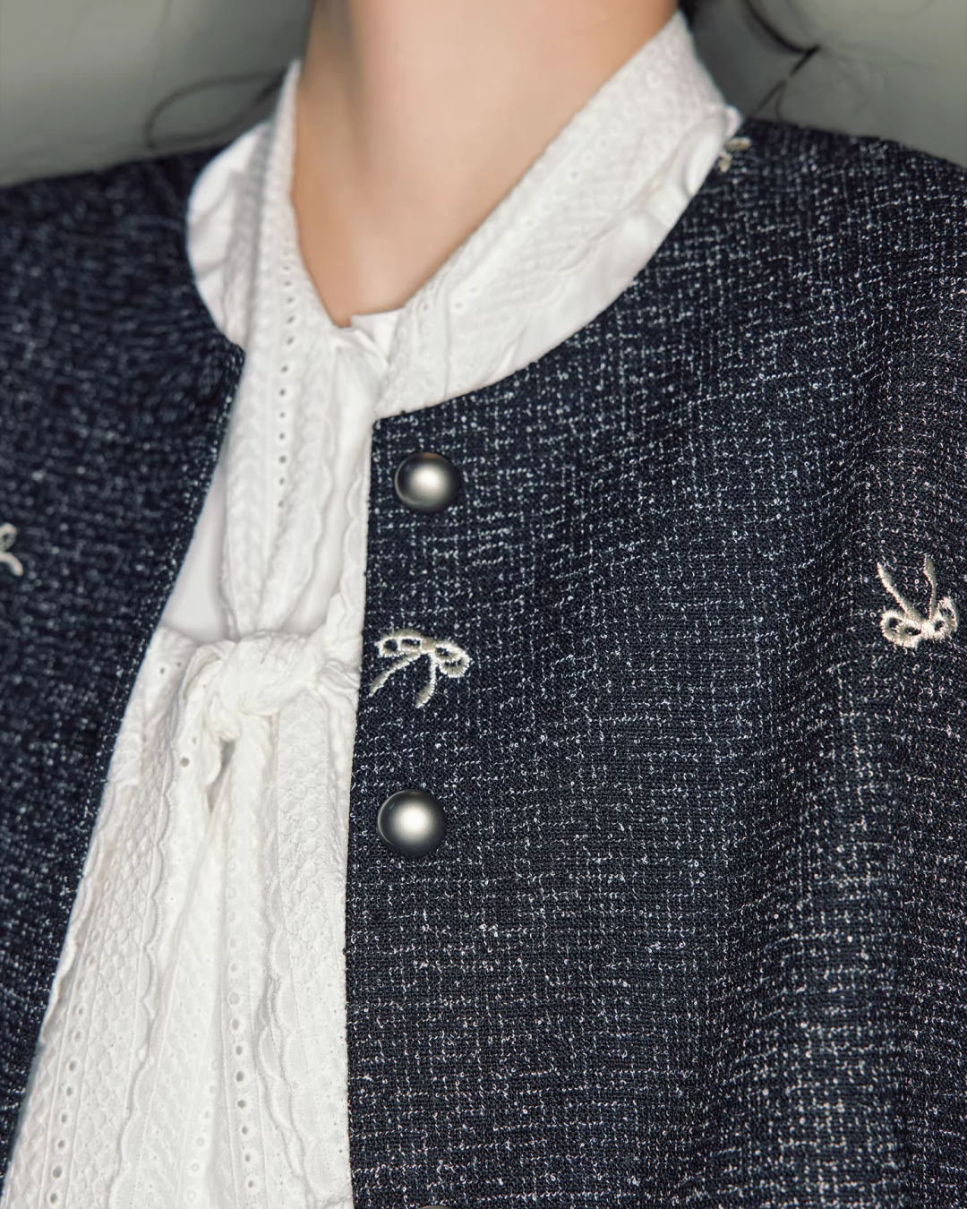 Ribbon Design Matching cloth & White Shirt JU0004