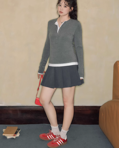 Pleated MIni Skirt JU0005