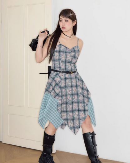 Different Materials Camisoal Dress JU0007