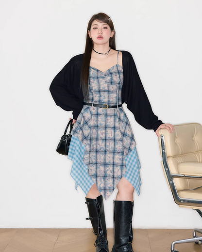 Different Materials Camisoal Dress JU0007