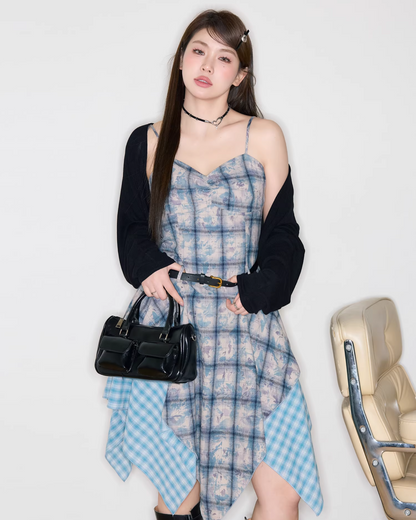 Different Materials Camisoal Dress JU0007