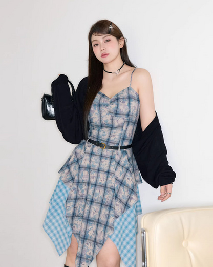 Different Materials Camisoal Dress JU0007