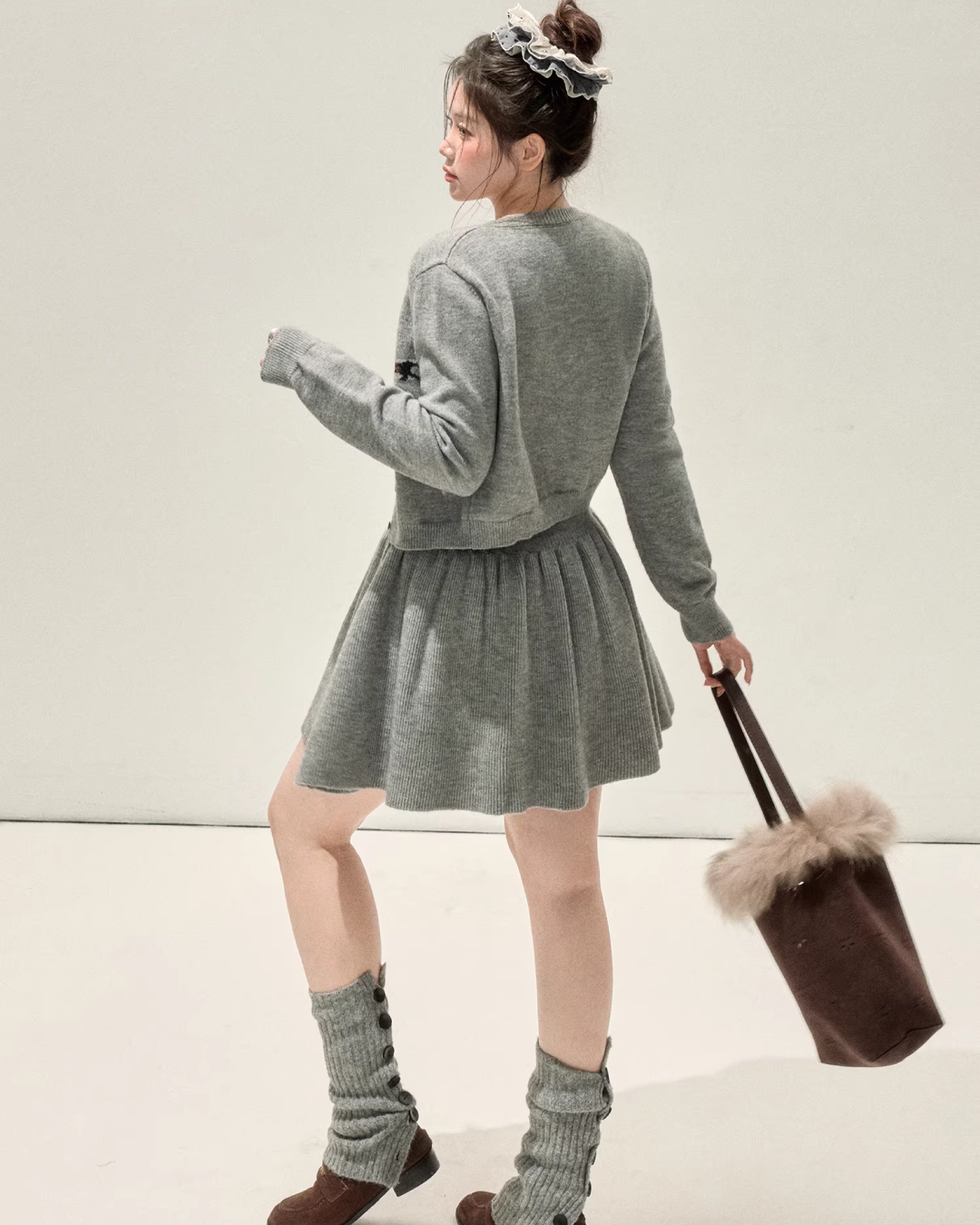 Horse Design Knit Cardigan & Knit Dress JU0009