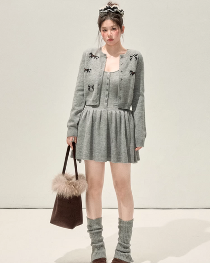 Horse Design Knit Cardigan & Knit Dress JU0009
