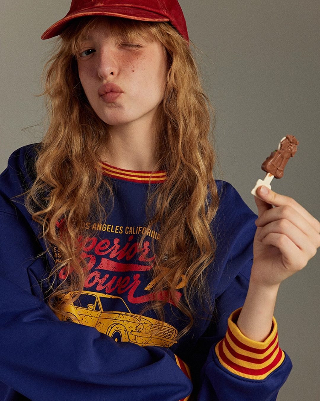 Navy Ringer Sweatshirt LG0001