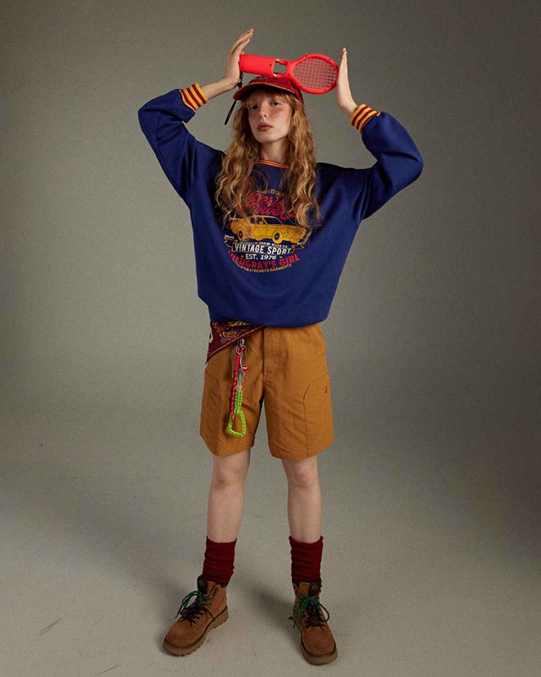 Navy Ringer Sweatshirt LG0001