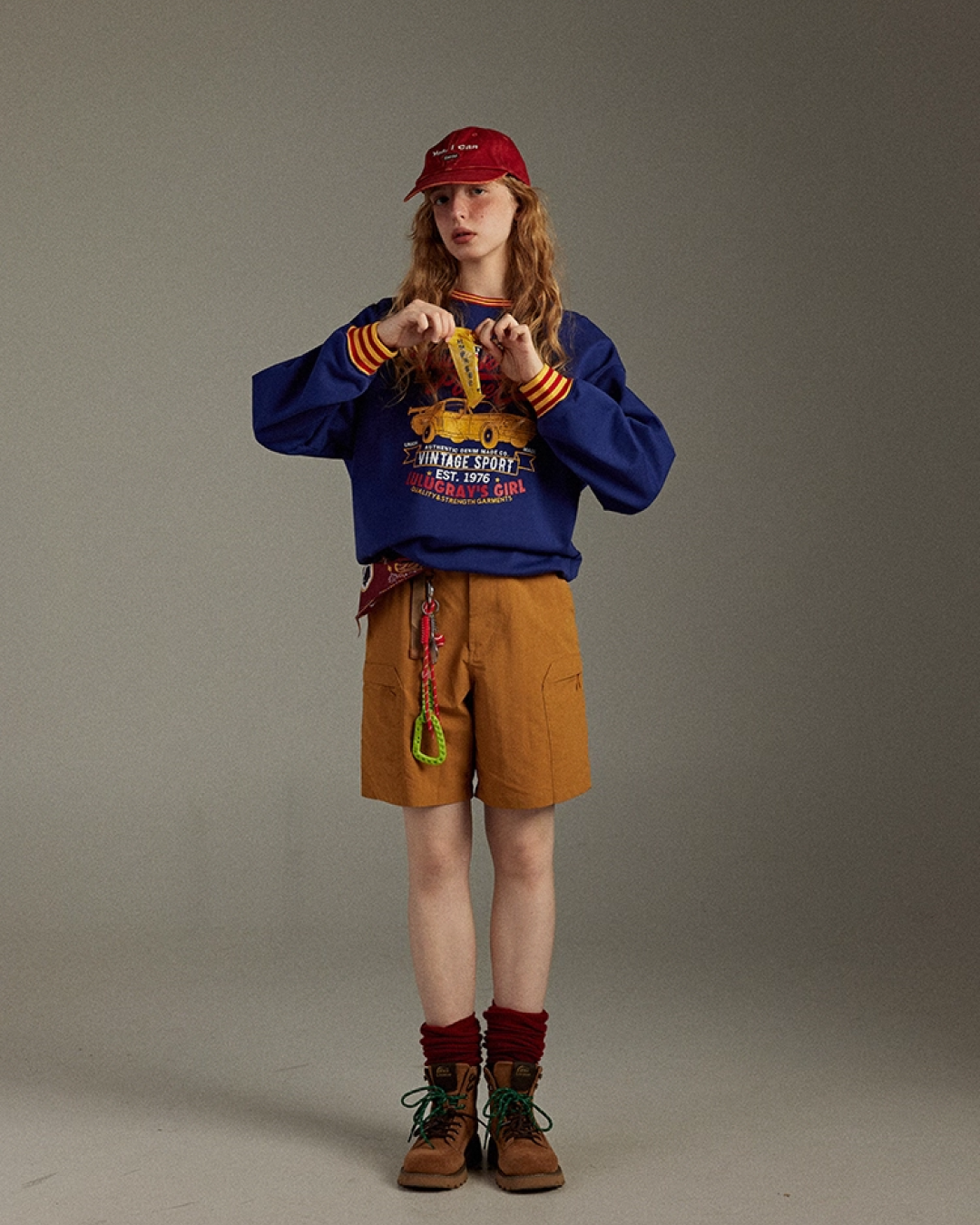 Navy Ringer Sweatshirt LG0001