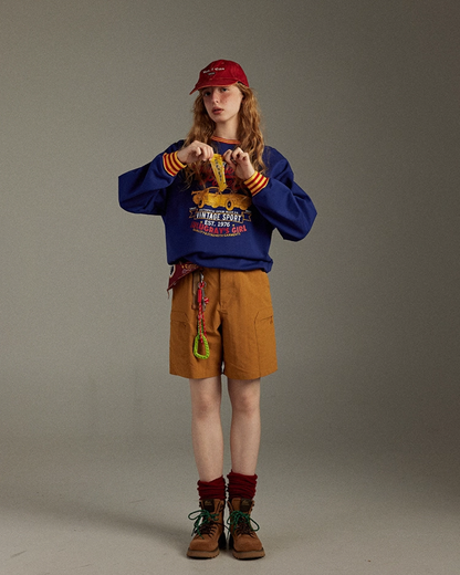 Navy Ringer Sweatshirt LG0001