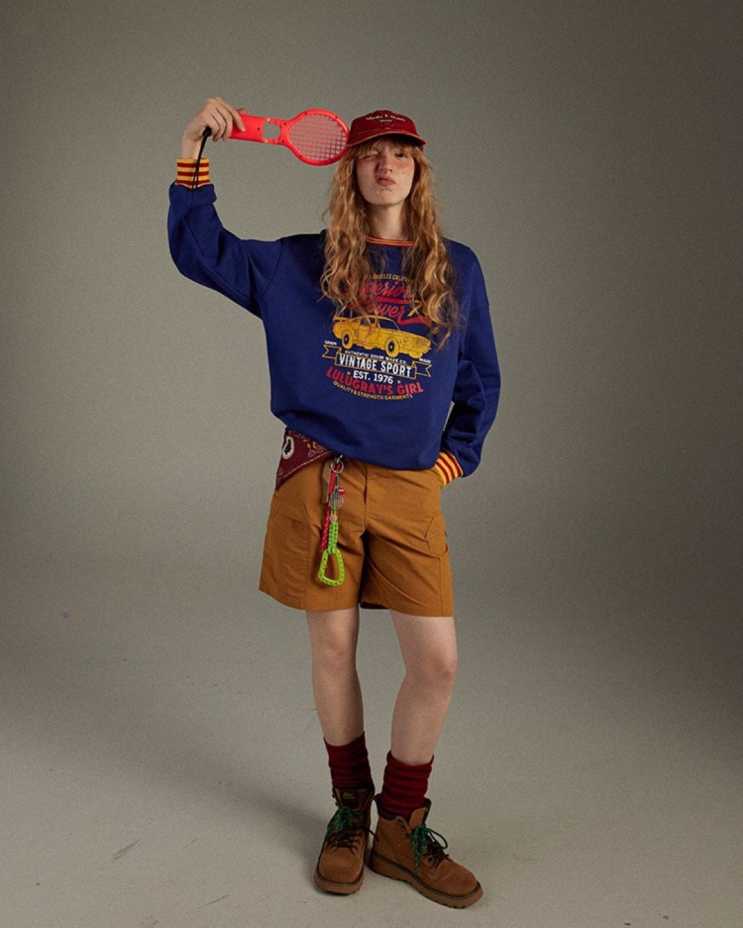 Navy Ringer Sweatshirt LG0001