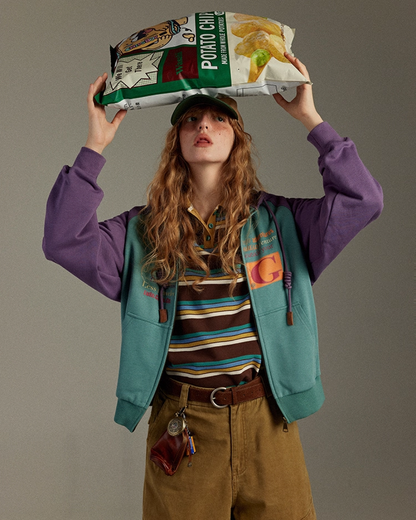 Zip Bicolor Hoodie LG0003