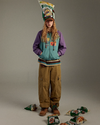 Zip Bicolor Hoodie LG0003