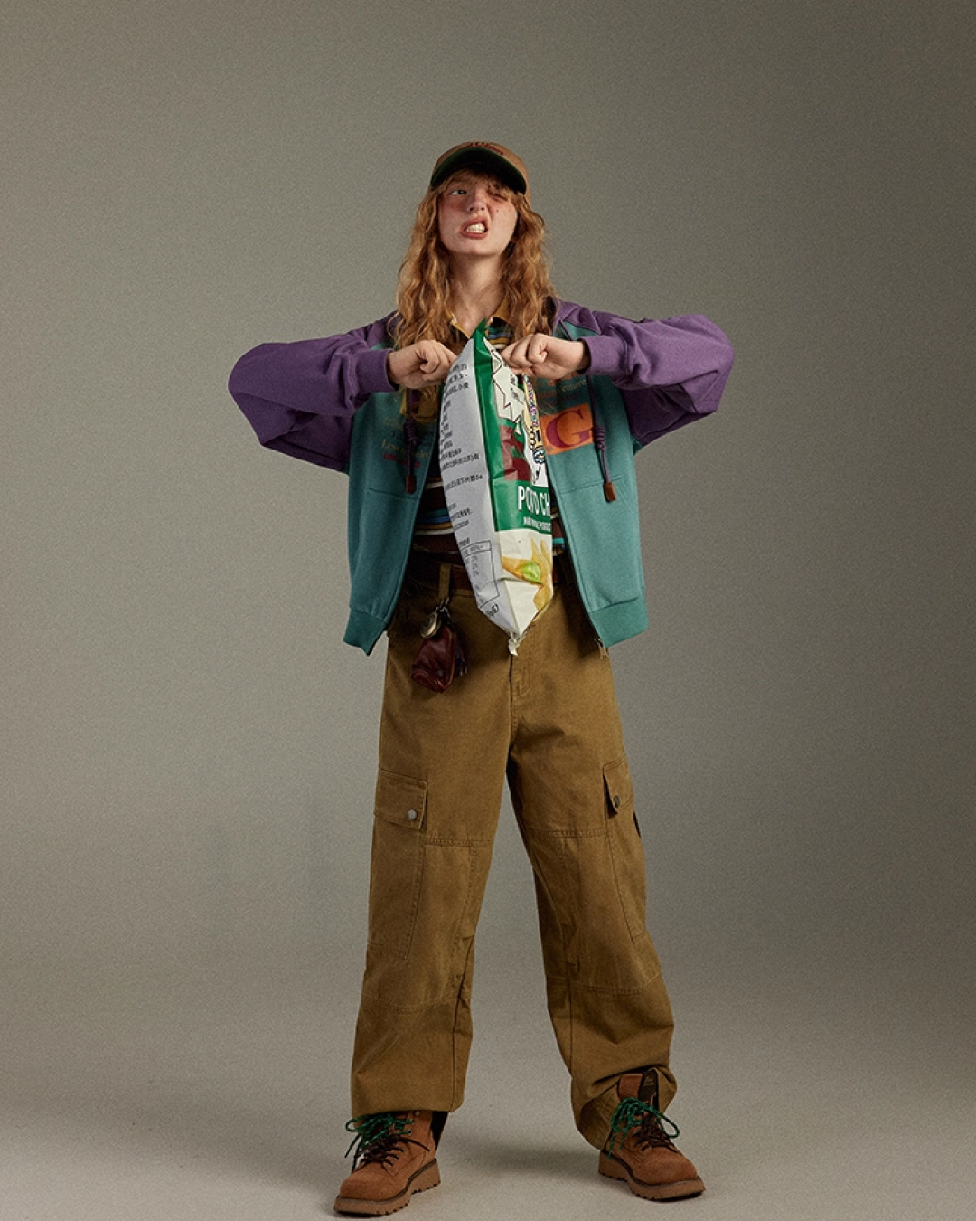 Zip Bicolor Hoodie LG0003