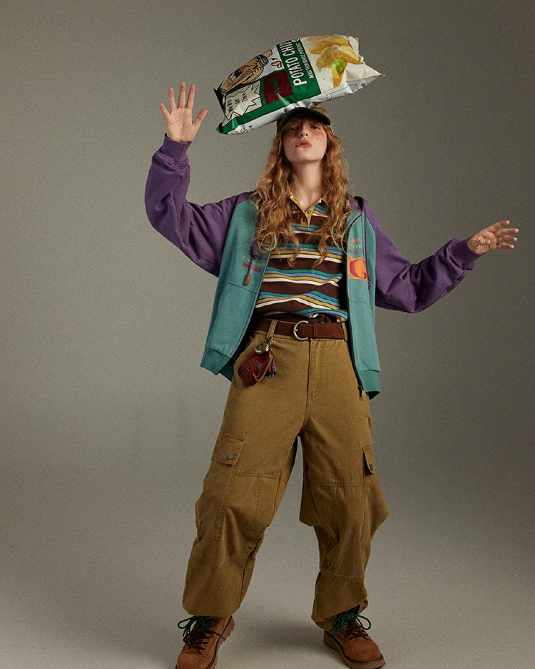 Zip Bicolor Hoodie LG0003