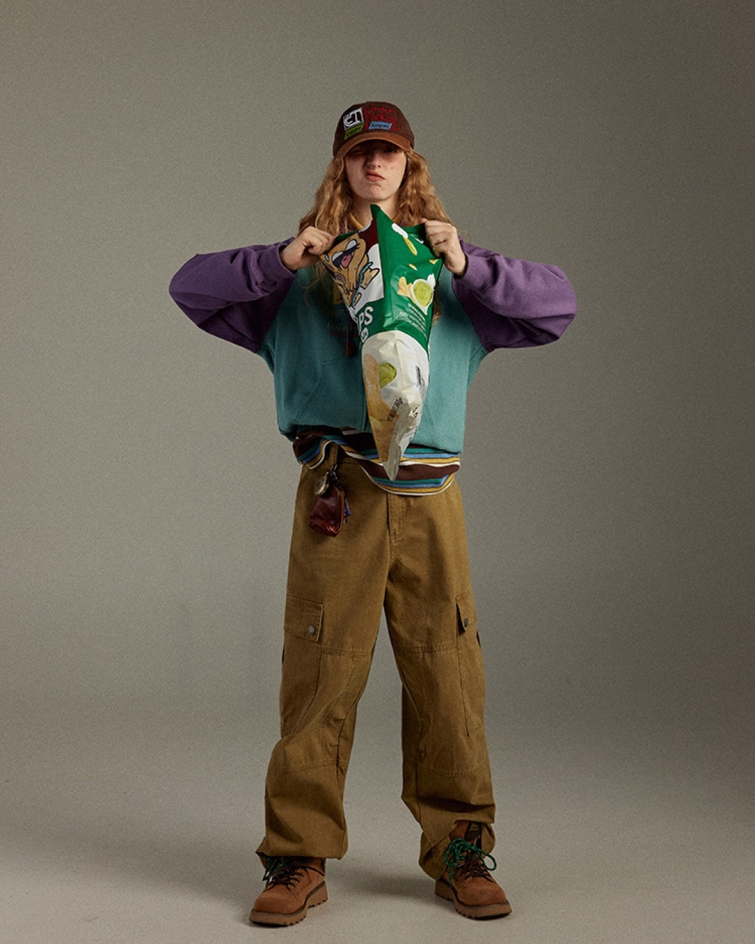 Zip Bicolor Hoodie LG0003