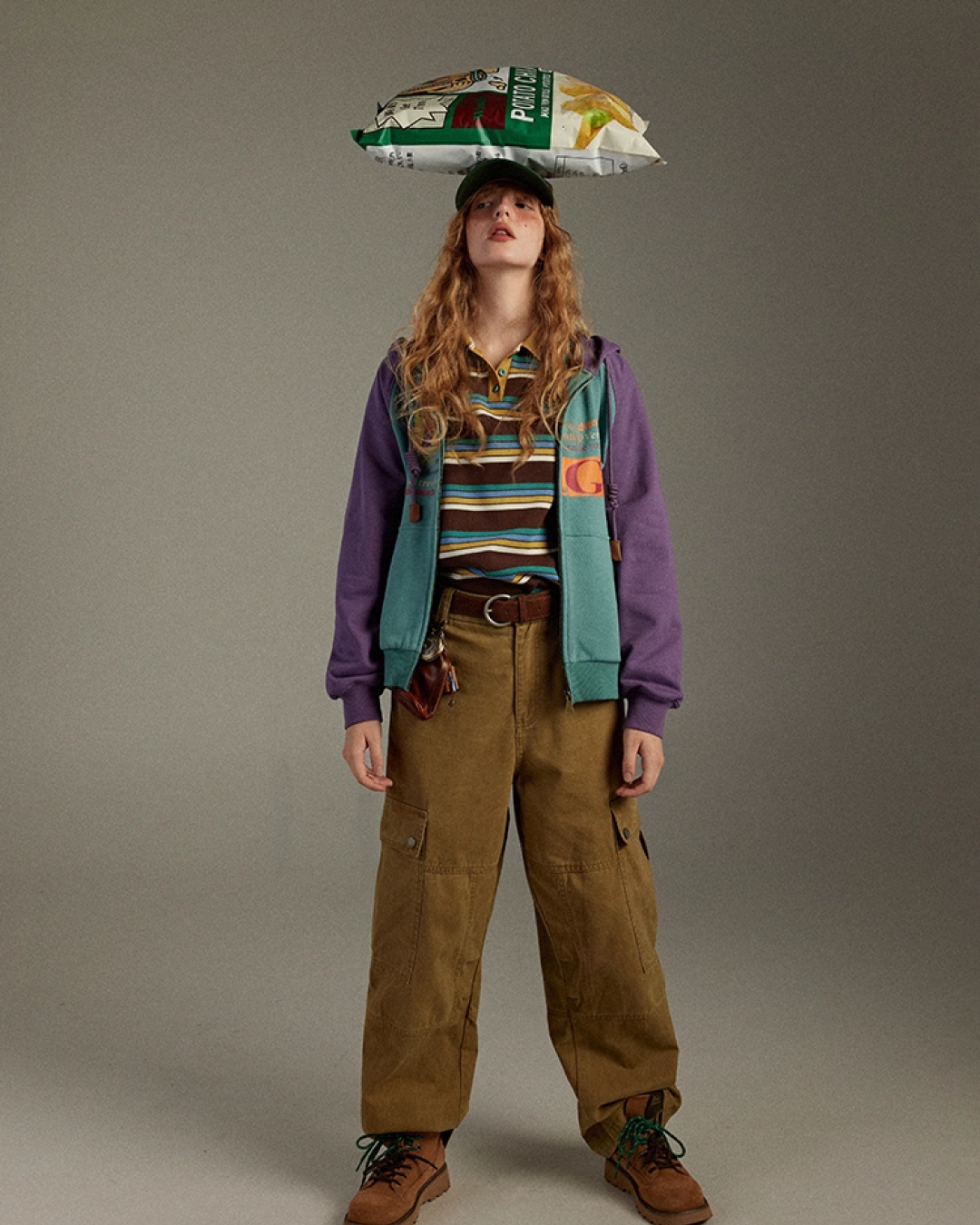 Zip Bicolor Hoodie LG0003