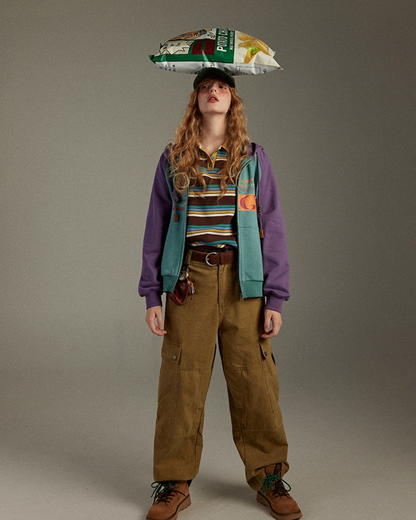 Zip Bicolor Hoodie LG0003