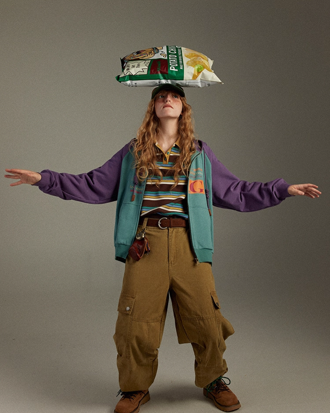 Zip Bicolor Hoodie LG0003