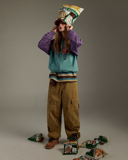 Zip Bicolor Hoodie LG0003