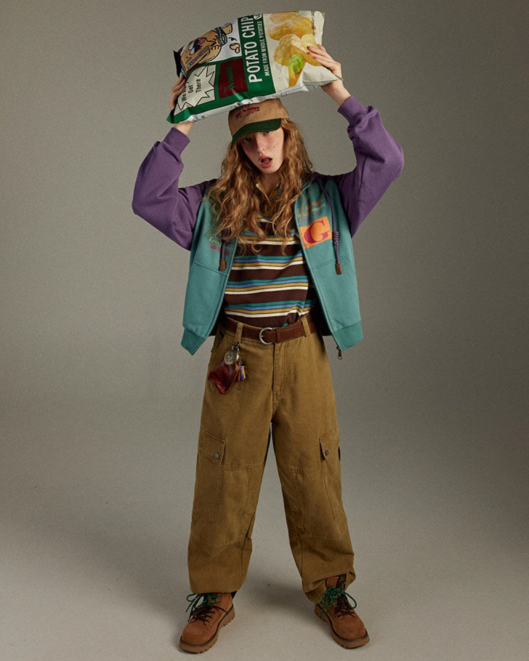 Zip Bicolor Hoodie LG0003