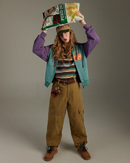 Zip Bicolor Hoodie LG0003