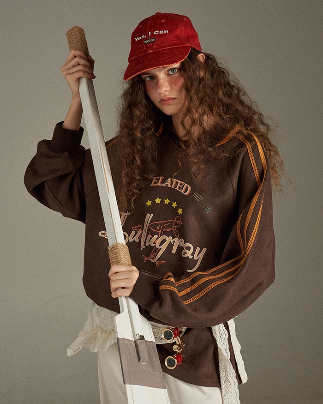 Brown Line Uniform Shirt  LG0008