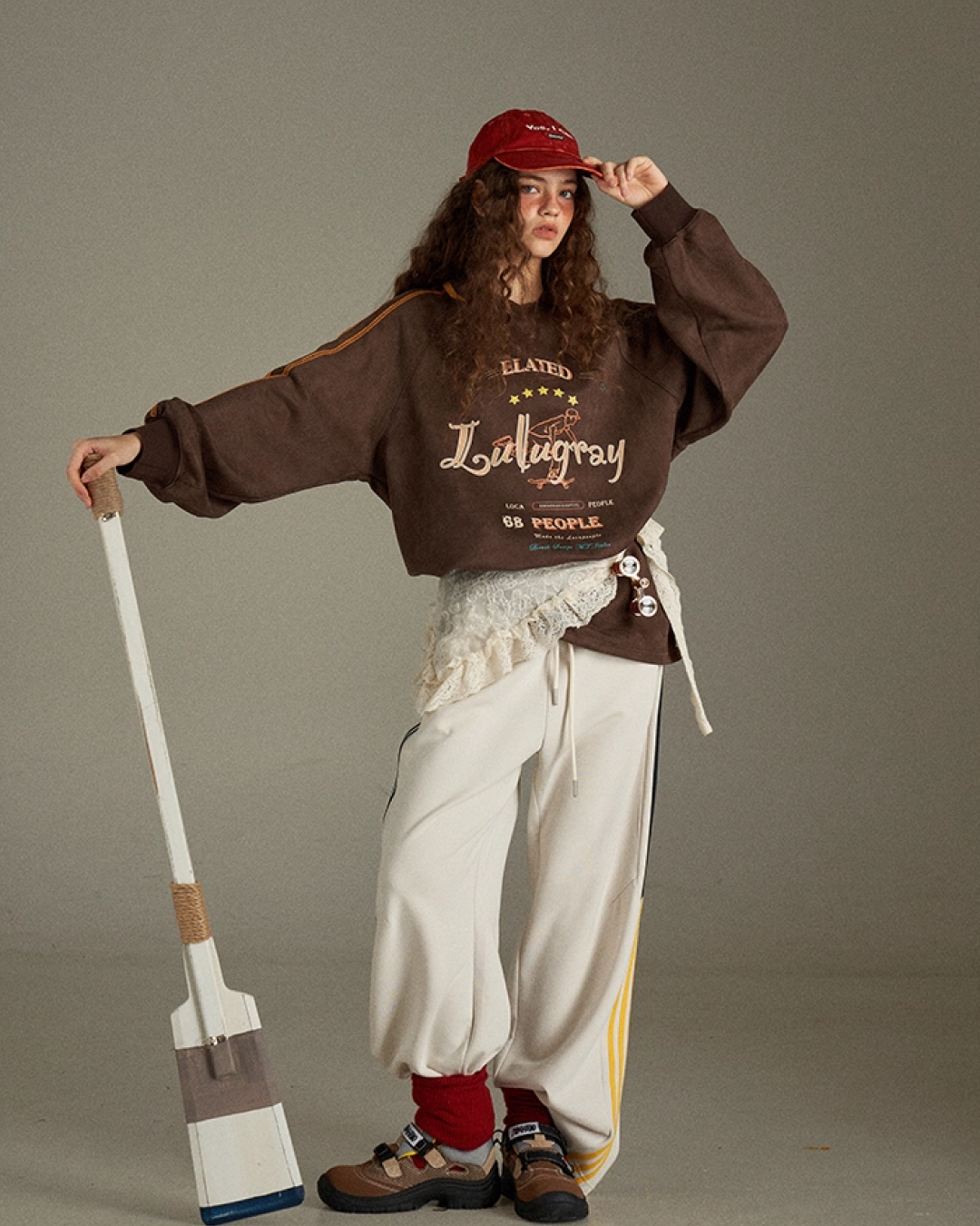 Brown Line Uniform Shirt  LG0008