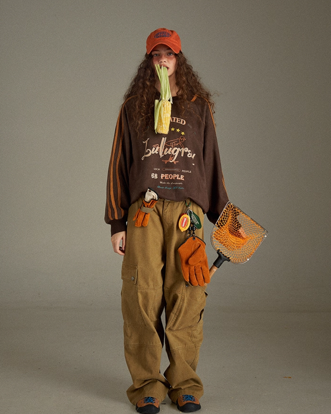 Brown Line Uniform Shirt  LG0008