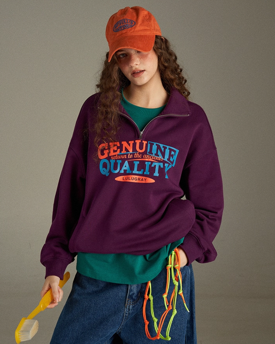 Color  Zip Sweatshirt LG0010