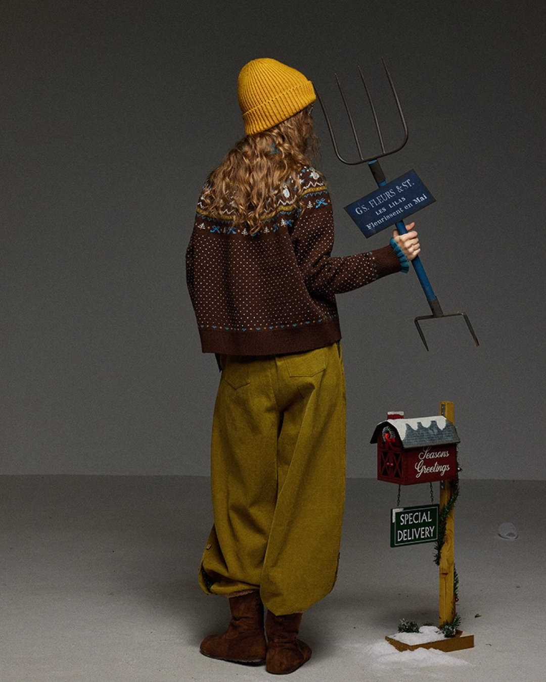 Corduroy Tack Wide Switching Wide Pants LG0011