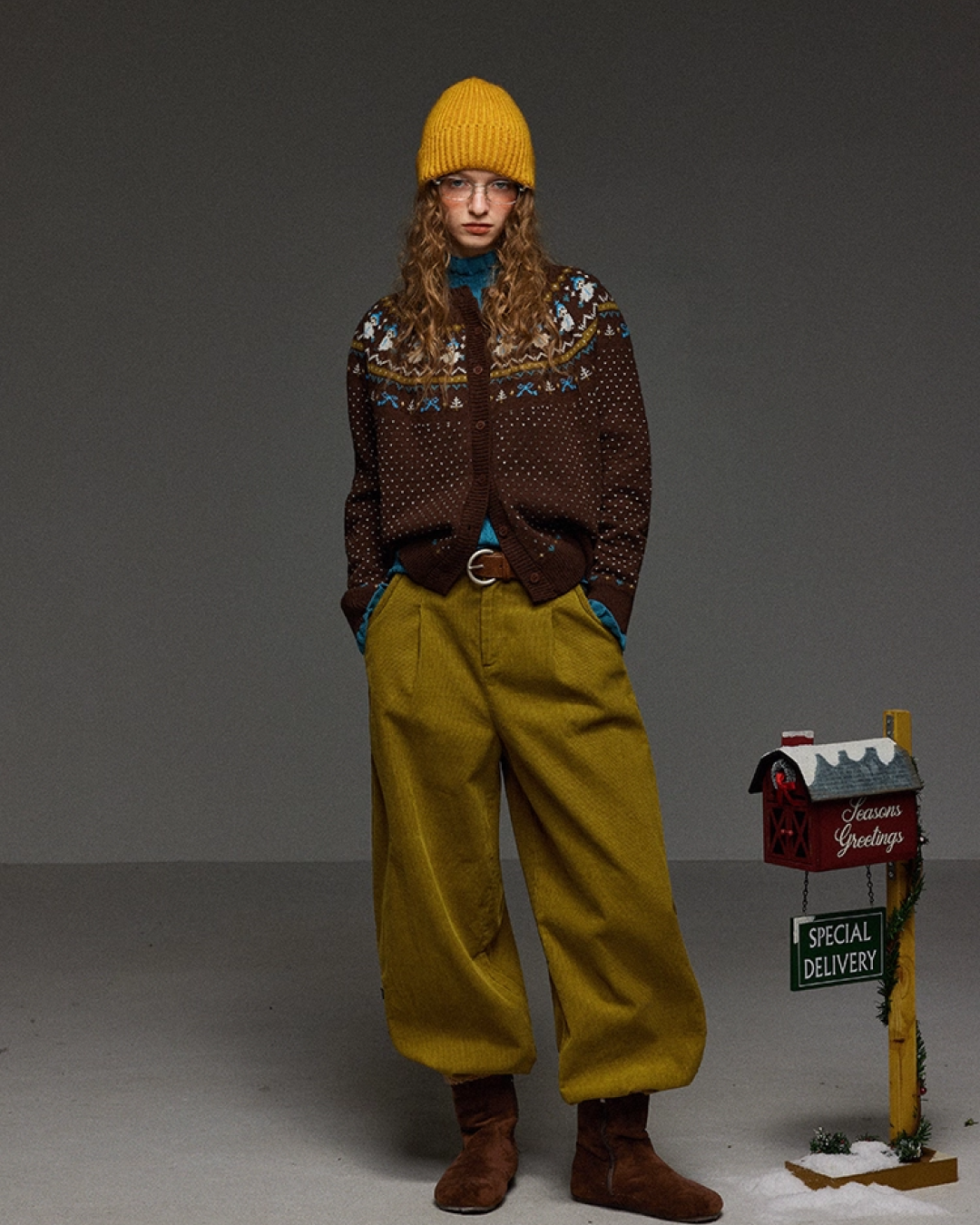 Corduroy Tack Wide Switching Wide Pants LG0011