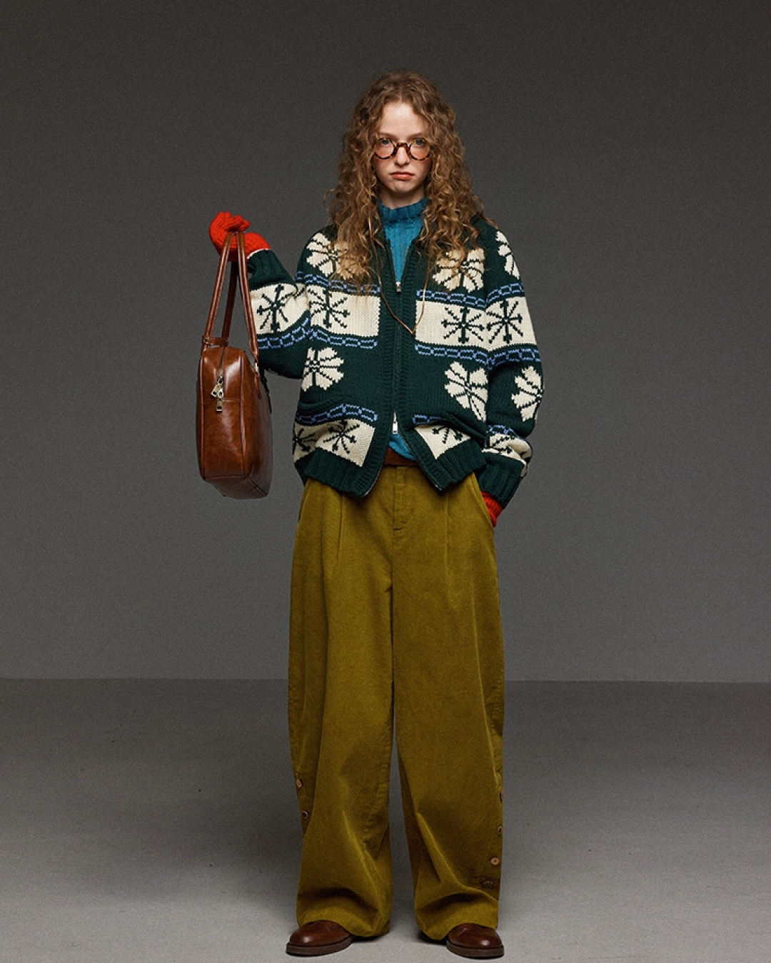 Corduroy Tack Wide Switching Wide Pants LG0011