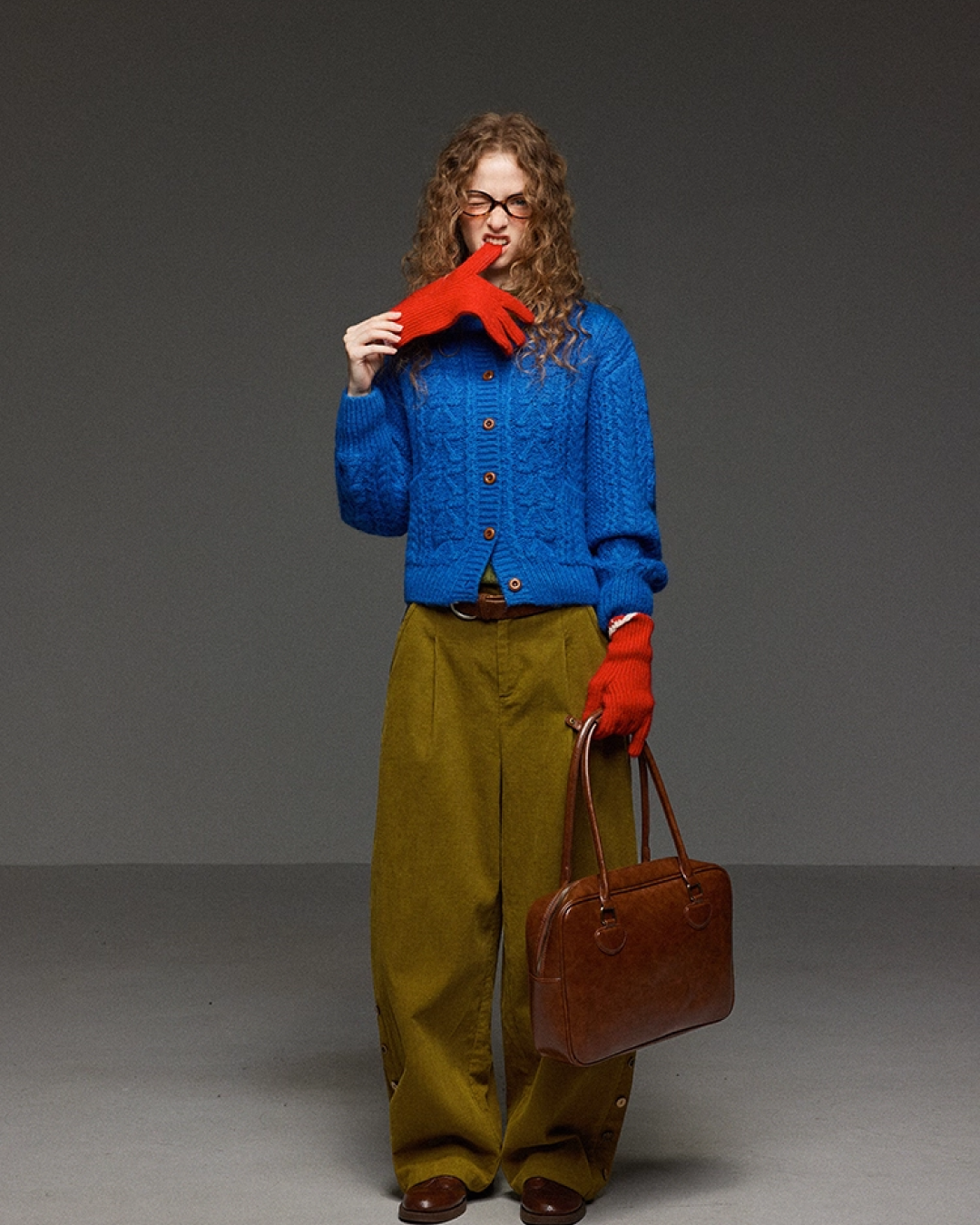 Corduroy Tack Wide Switching Wide Pants LG0011