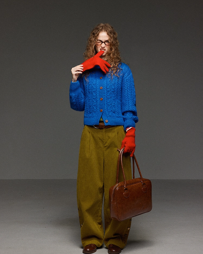 Corduroy Tack Wide Switching Wide Pants LG0011