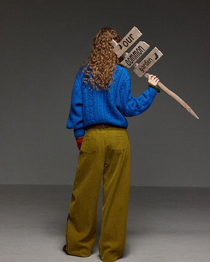 Corduroy Tack Wide Switching Wide Pants LG0011