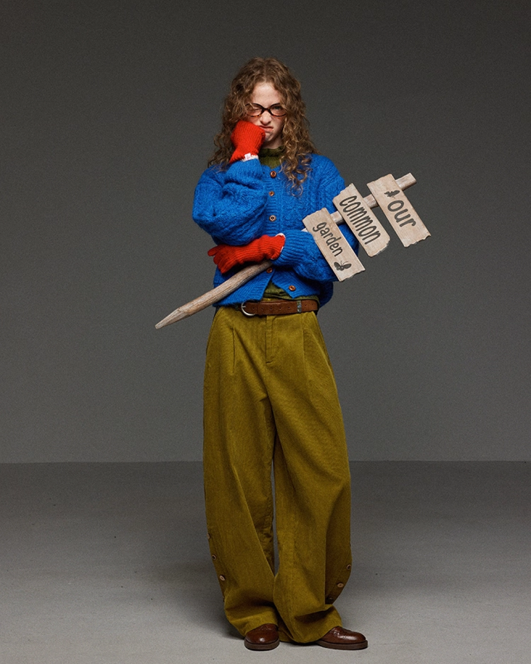 Corduroy Tack Wide Switching Wide Pants LG0011