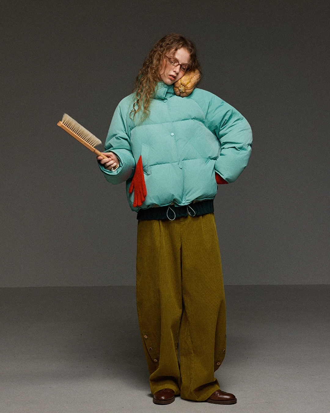 Corduroy Tack Wide Switching Wide Pants LG0011