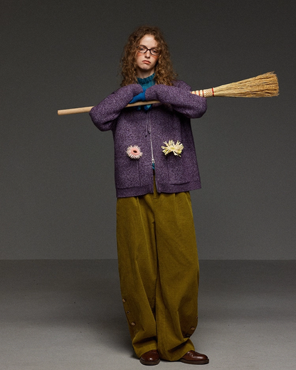 Corduroy Tack Wide Switching Wide Pants LG0011