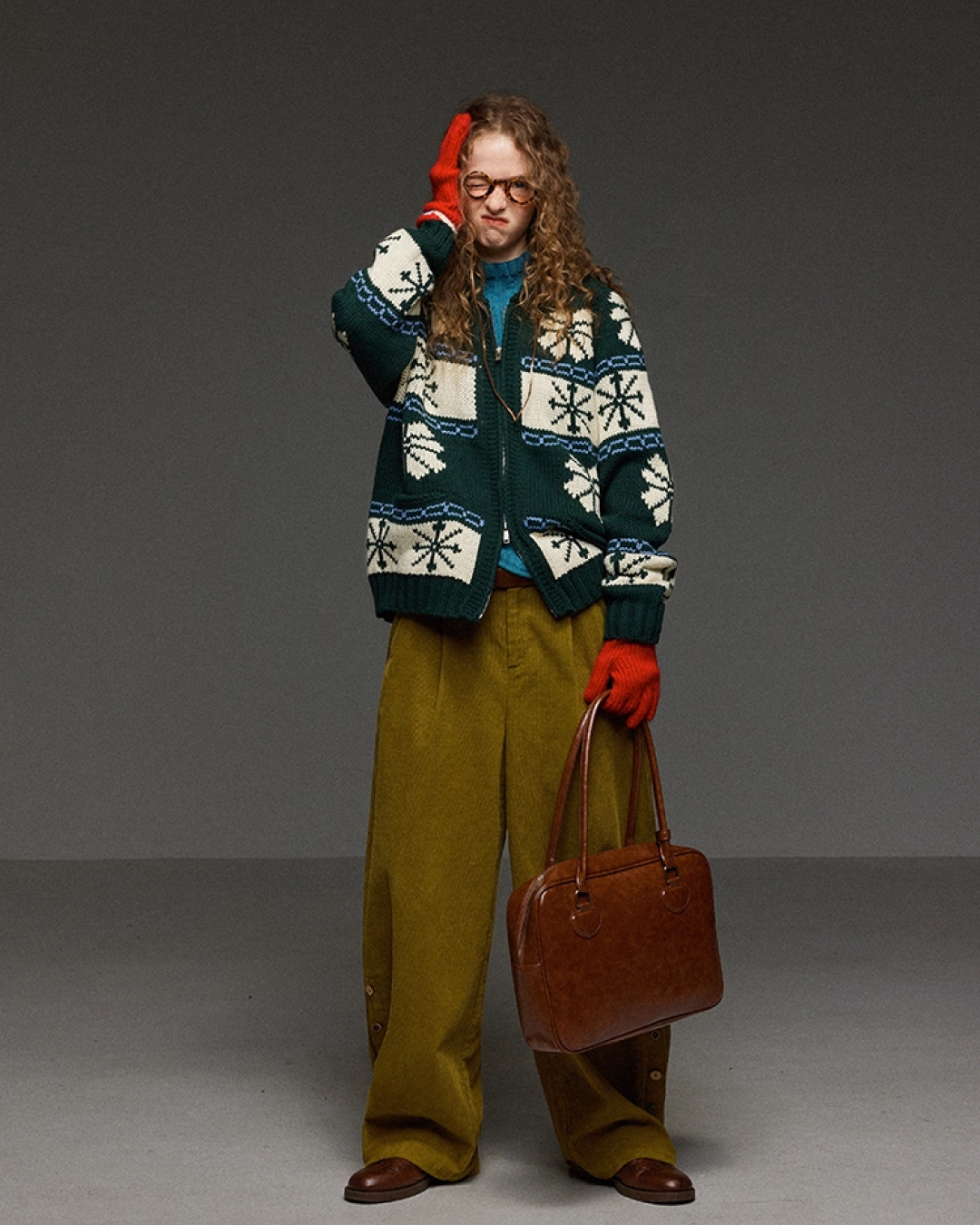 Corduroy Tack Wide Switching Wide Pants LG0011