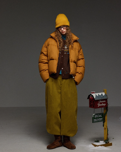 Corduroy Tack Wide Switching Wide Pants LG0011