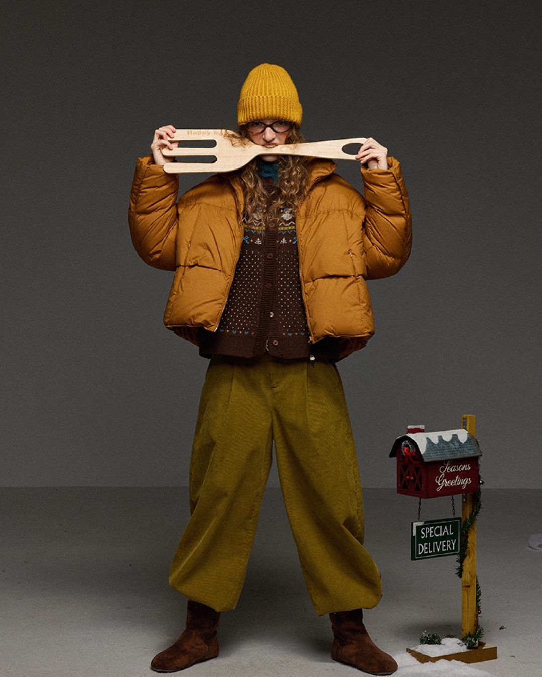 Corduroy Tack Wide Switching Wide Pants LG0011