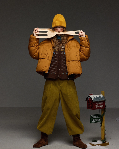 Corduroy Tack Wide Switching Wide Pants LG0011