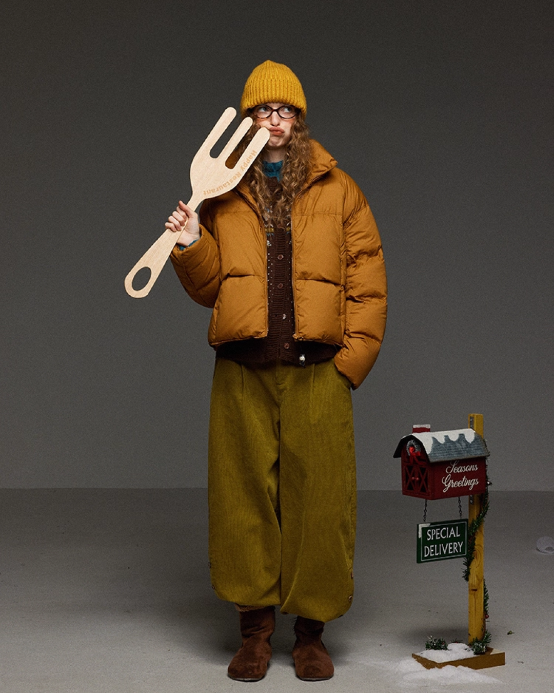 Corduroy Tack Wide Switching Wide Pants LG0011