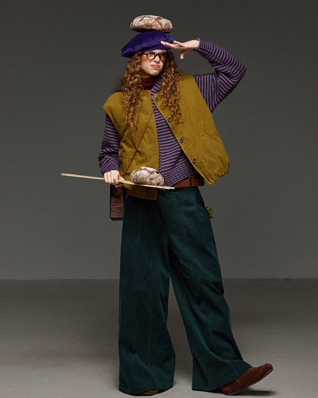 Classic Green Baggy Pants LG0012