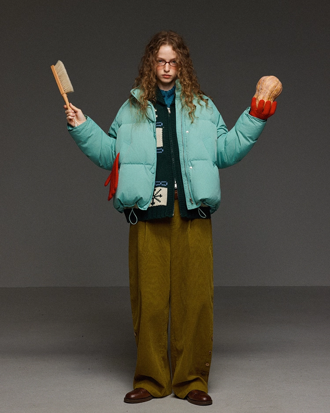 Double Zip Pattern Knit Jacket LG0014