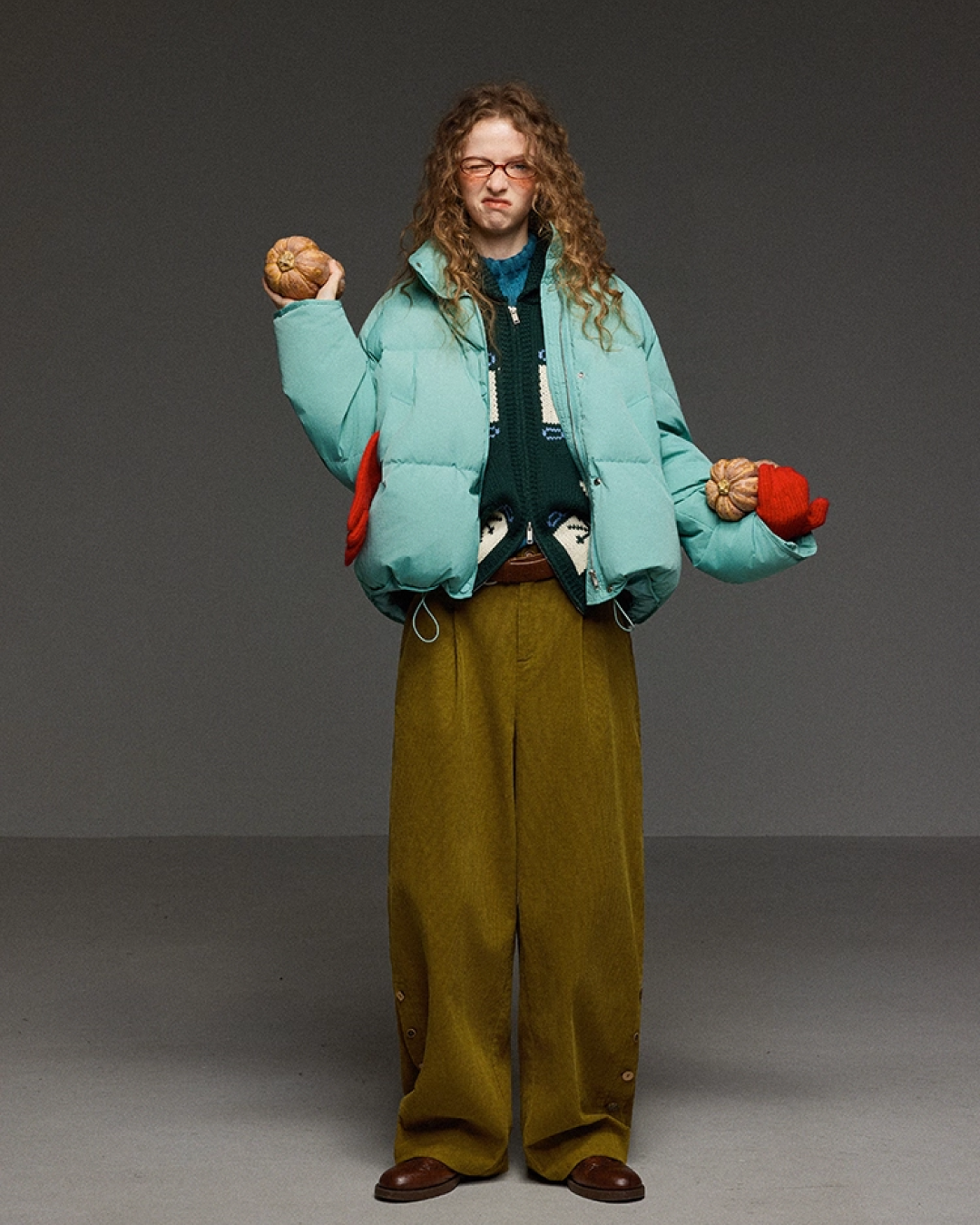 Double Zip Pattern Knit Jacket LG0014